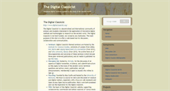 Desktop Screenshot of digitalclassicist.org